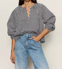 Sanctuary - Perfect Gingham Button Front Blouse