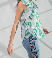 Easel - Bubble Printed Voile Top