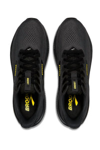 BROOKS Men's Ghost 17 Running Shoe in ebony black yellow - men's shoe - view 4