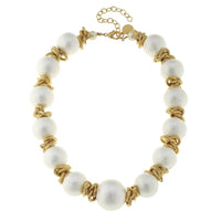 Susan Shaw - Cotton Pearl Link Necklace