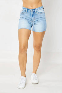 Judy Blue - Women's Aby Raw Hem Shorts