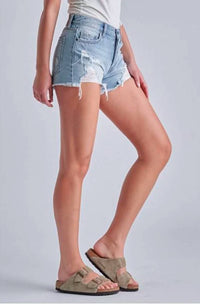 Hidden - Hannah Mid Rise Light Cut Off Shorts