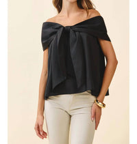 Tcec - Bow Accented Off The Shoulder Top