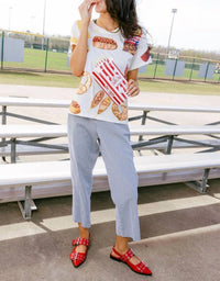 QUEEN OF SPARKLES Ballpark Food Tee in white - women's t-shirt - view 6