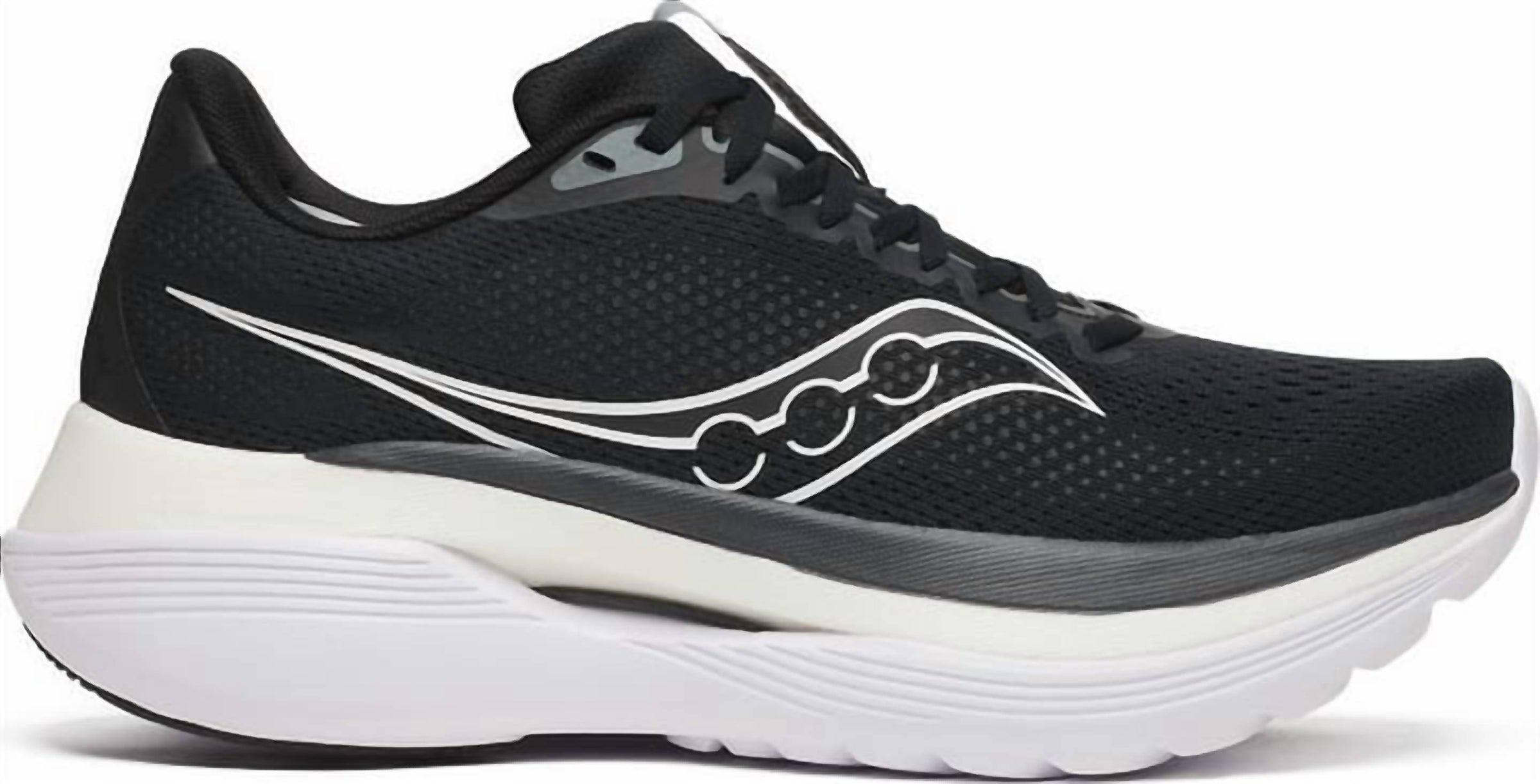 SAUCONY Men's Endorphin Trainer Sneakers in black white - men's shoe - alternate view
