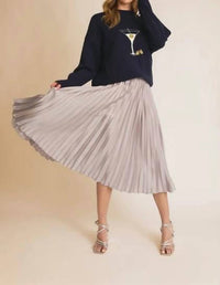 Gilli - Sunburst Pleated Satin Skirt