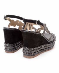 Alma En Pena Women's Malaquita Wedge Sandals in black - women's sandal - alternate view