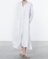 Enza Costa - Poplin Maxi Shirtdress