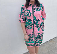 Maude Vivante - Ava Emerald Blush Dress