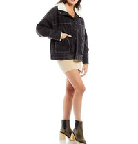 Free People - Ariel Cozy Denim Bomber Jacket