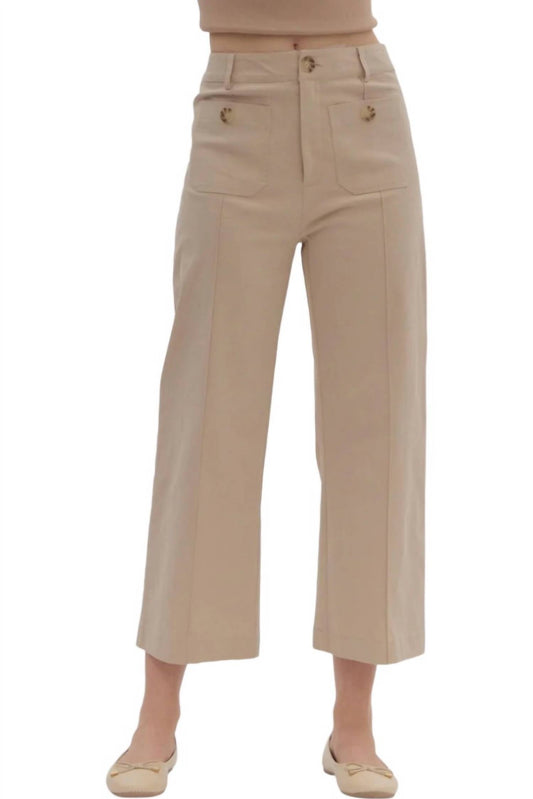 Entro - High-Waisted Wide Leg Pants