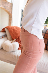 AnnieWear Muse Corduroy Wide Leg Pants in mauve - women's pants - alternate view