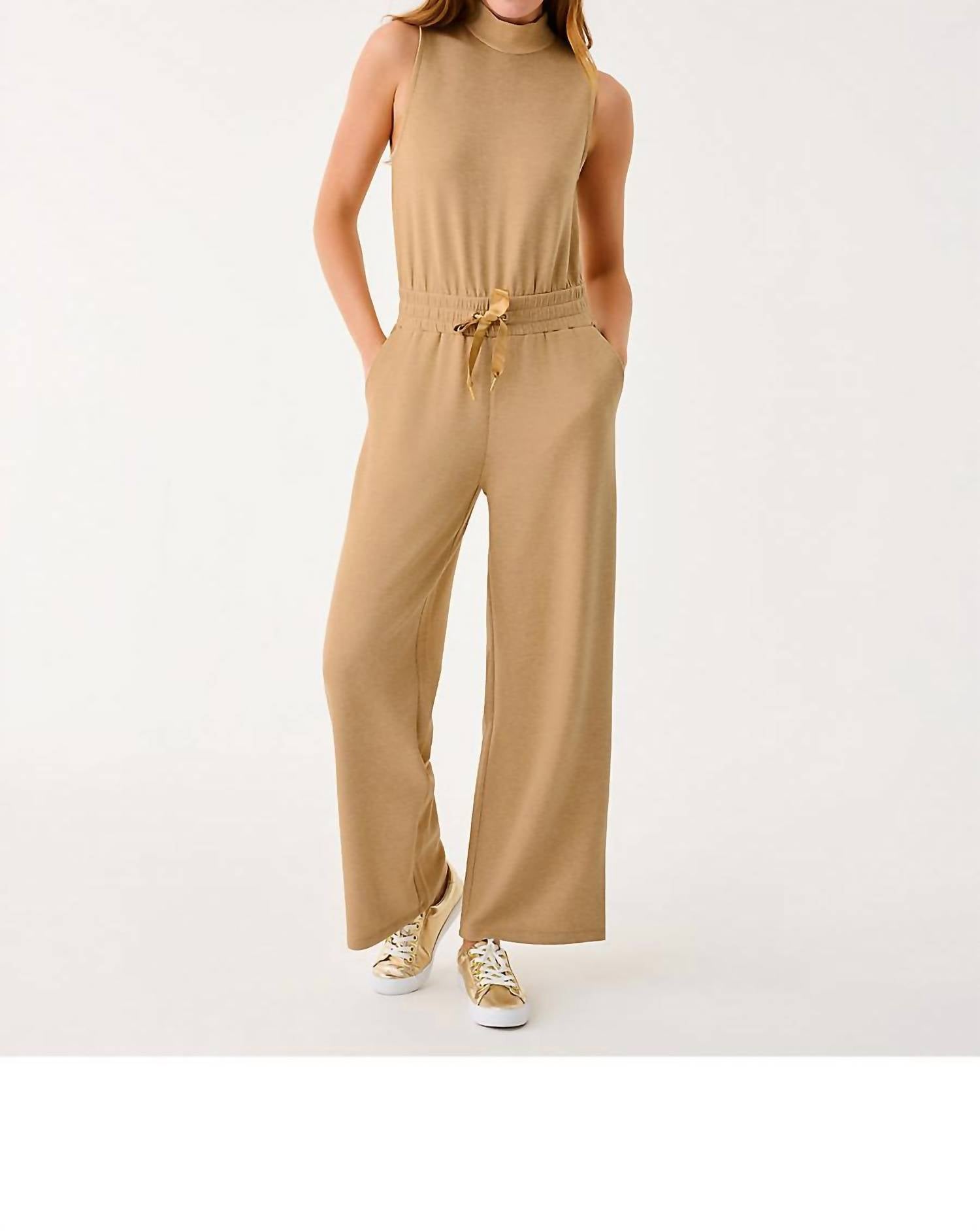 Lilly Pulitzer Amore Upf 50+ Jumpsuit in heathered iced latte - women's pants