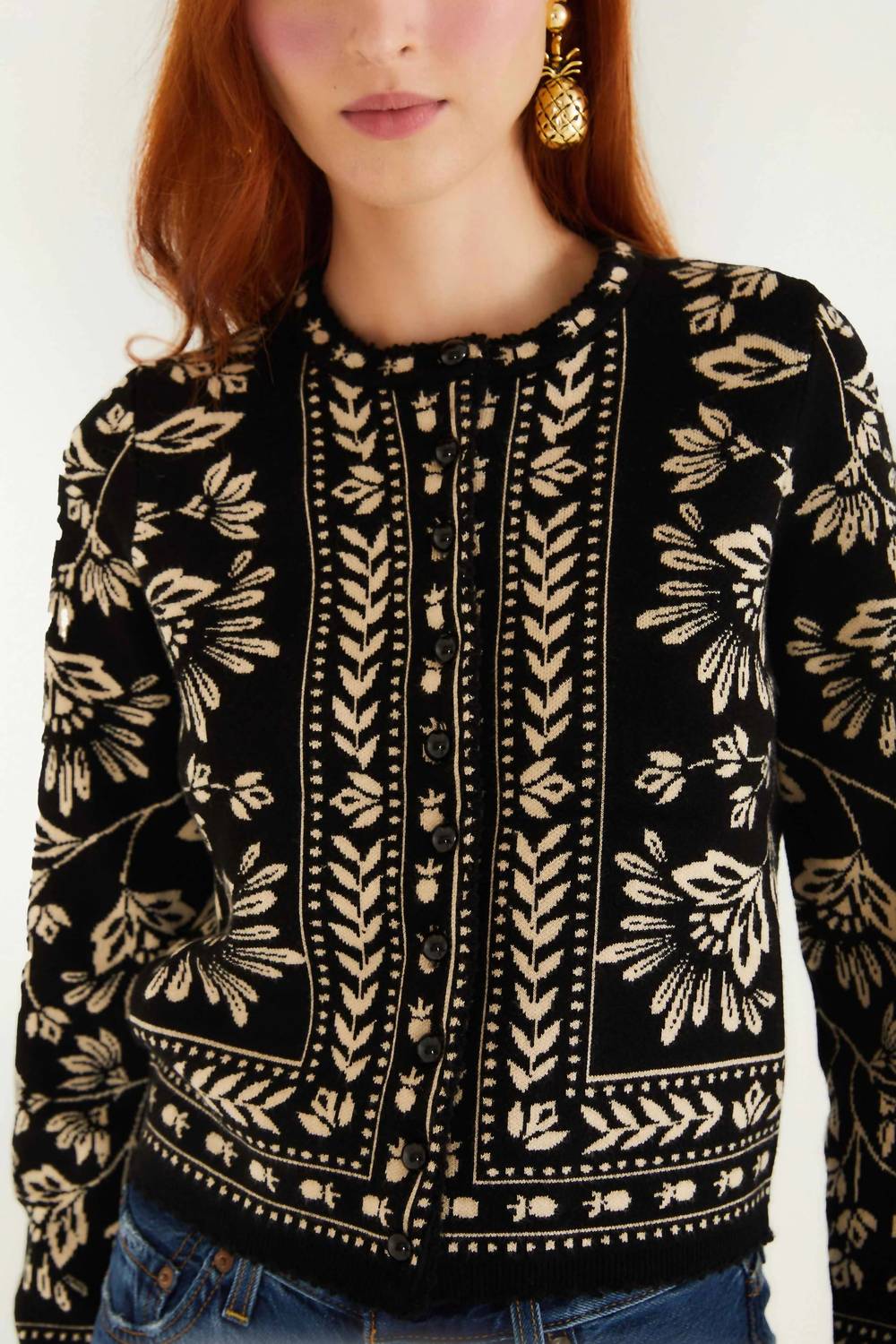 Farm Rio - Knit Long Sleeve Cardigan