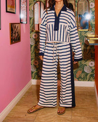 Bucketlist - Birdie Drawstring Stripe Pants