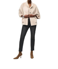 Joseph Ribkoff Minimalist Oversized Everyday Jacket in champagne - women's jacket - view 6