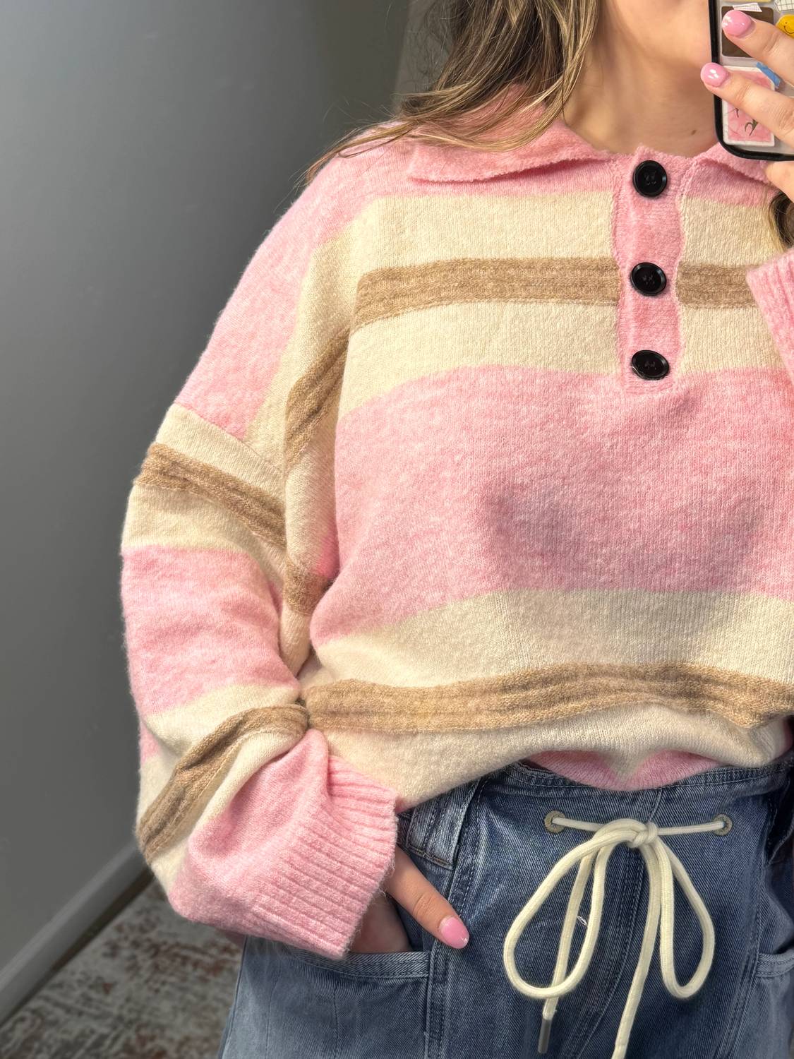&Merci - Sutton Striped Rugby Sweater