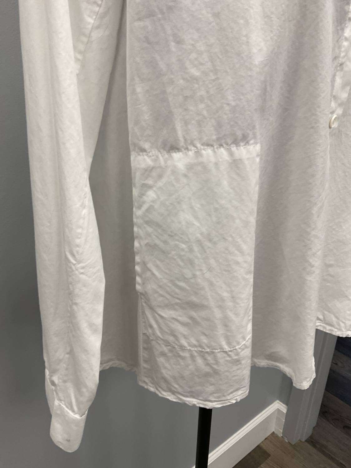 European Culture - WHITE COTTON SHIRT WITH POCKETS