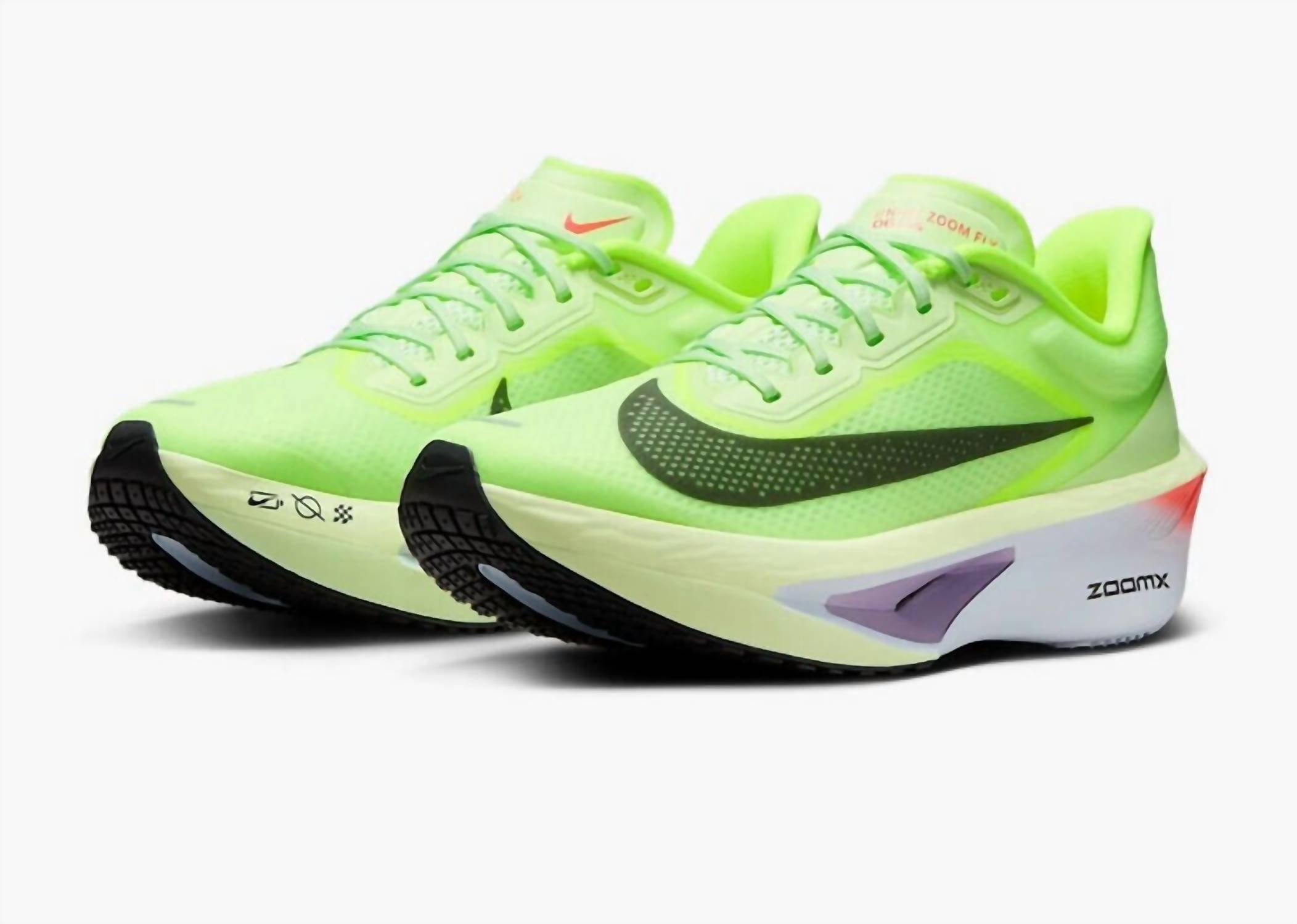 NIKE Women's Zoom Fly 6 Running Shoe in barely volt off noir - women's sneaker