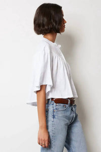 Bobi - Women's Yoke Henley Blouse