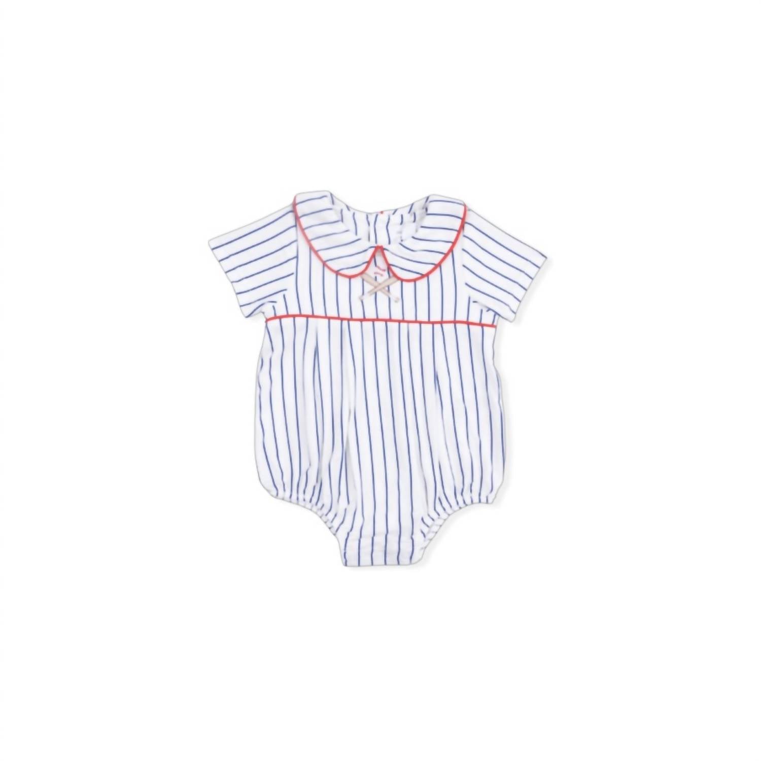 Angel Dear - Kids Baseball Stripe Bamboo Classic Box Pleat Bubble