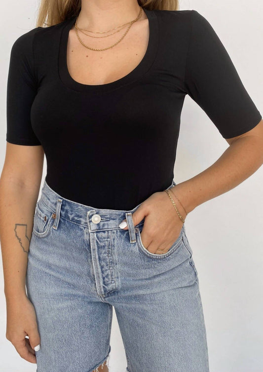 Enza Costa - Italian Viscose Horseshoe Neck