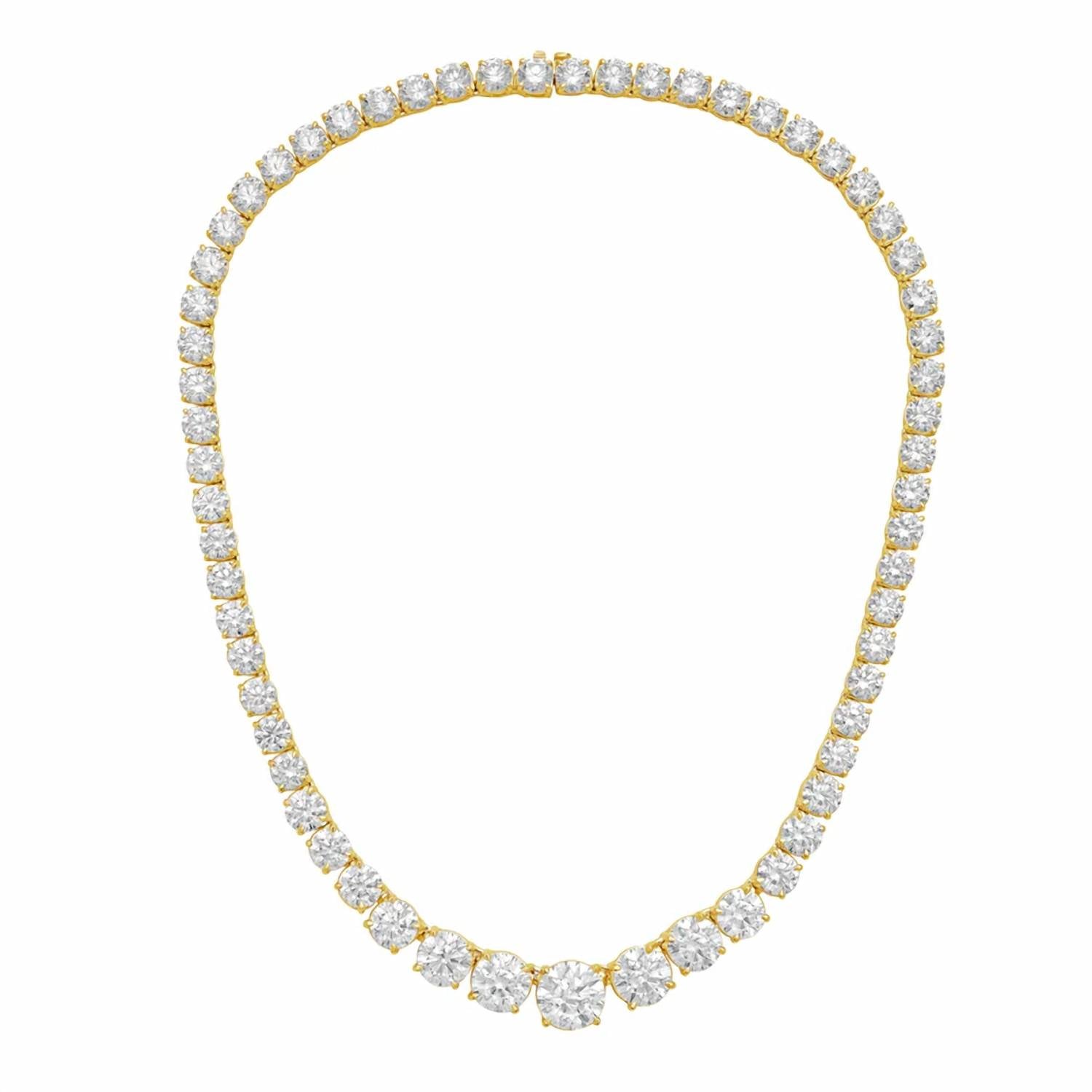Diana M Jewels - Women's Round Lab-Grown Diamond Pendant Necklace (72.00 Ct) - Signature