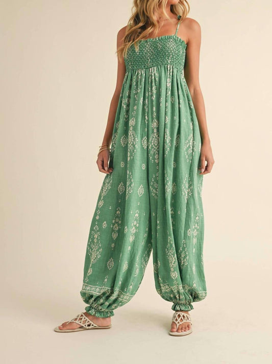 Klesis - Printed Balloon Bottom Jumpsuit