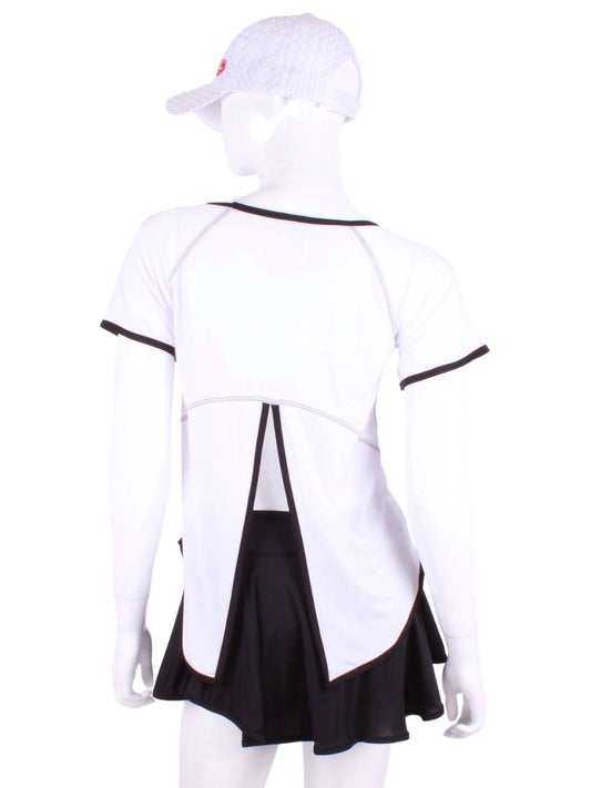 Love Love Tennis - Women's Tie Back Short Sleeve Tennis Tee