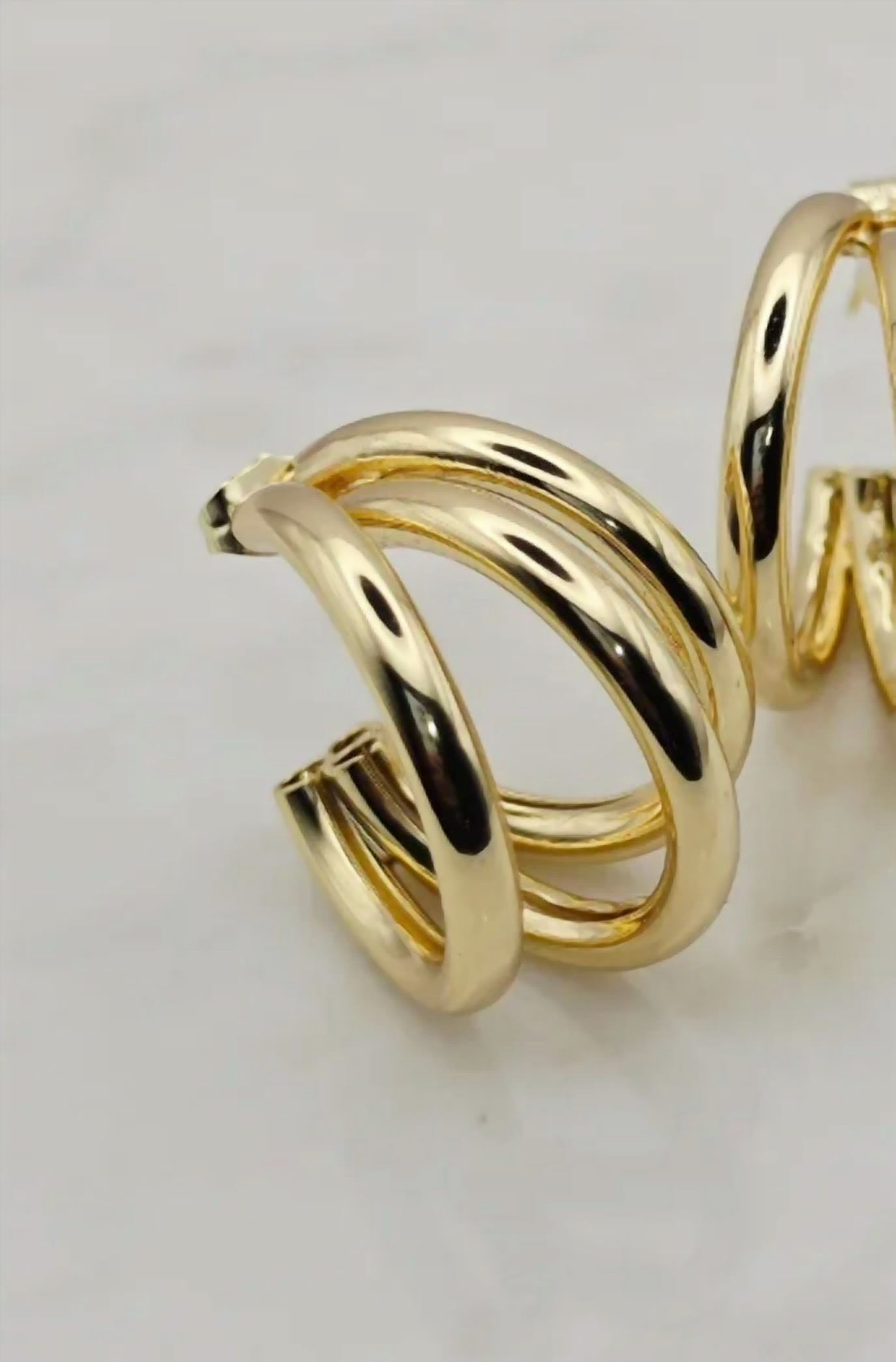 Xtraordinary - Women's Triple Layer Hoop Earrings