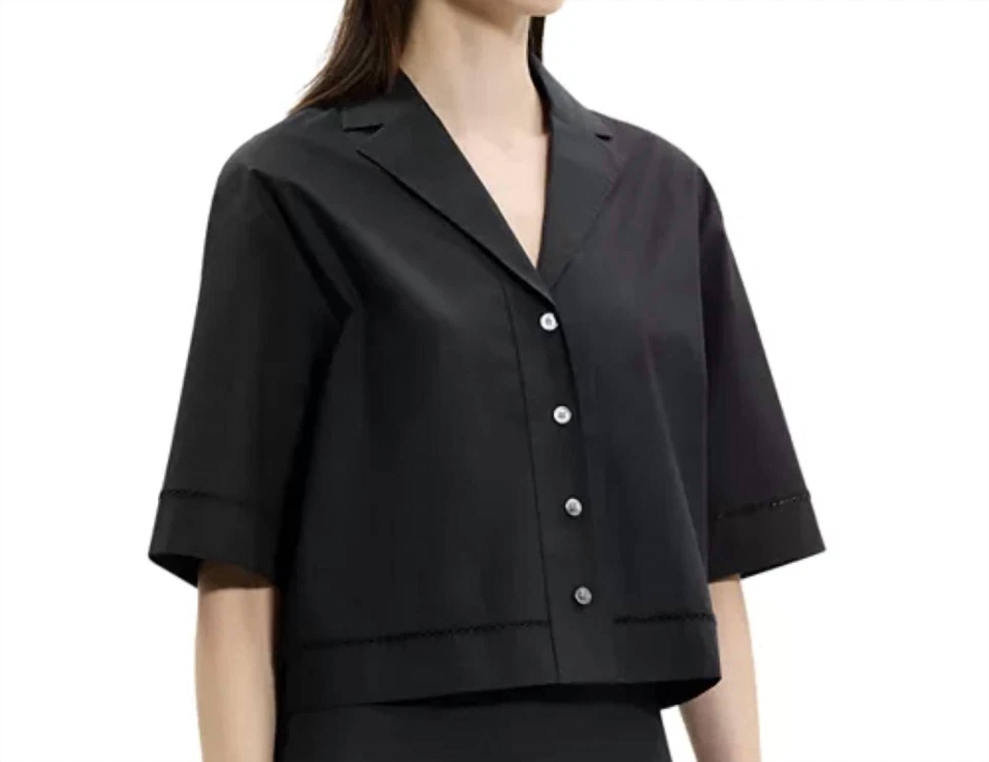 Theory - SS BOXY LAPEL SHIRT