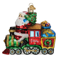 Old World Christmas Santa On Locomotive Ornament in multi - item