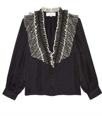The Great. - The Ruffled Tuxedo Top