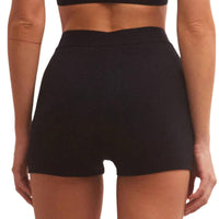 Z Supply Women's Everyday Lounge Bike Short in black - women's shorts - detail view