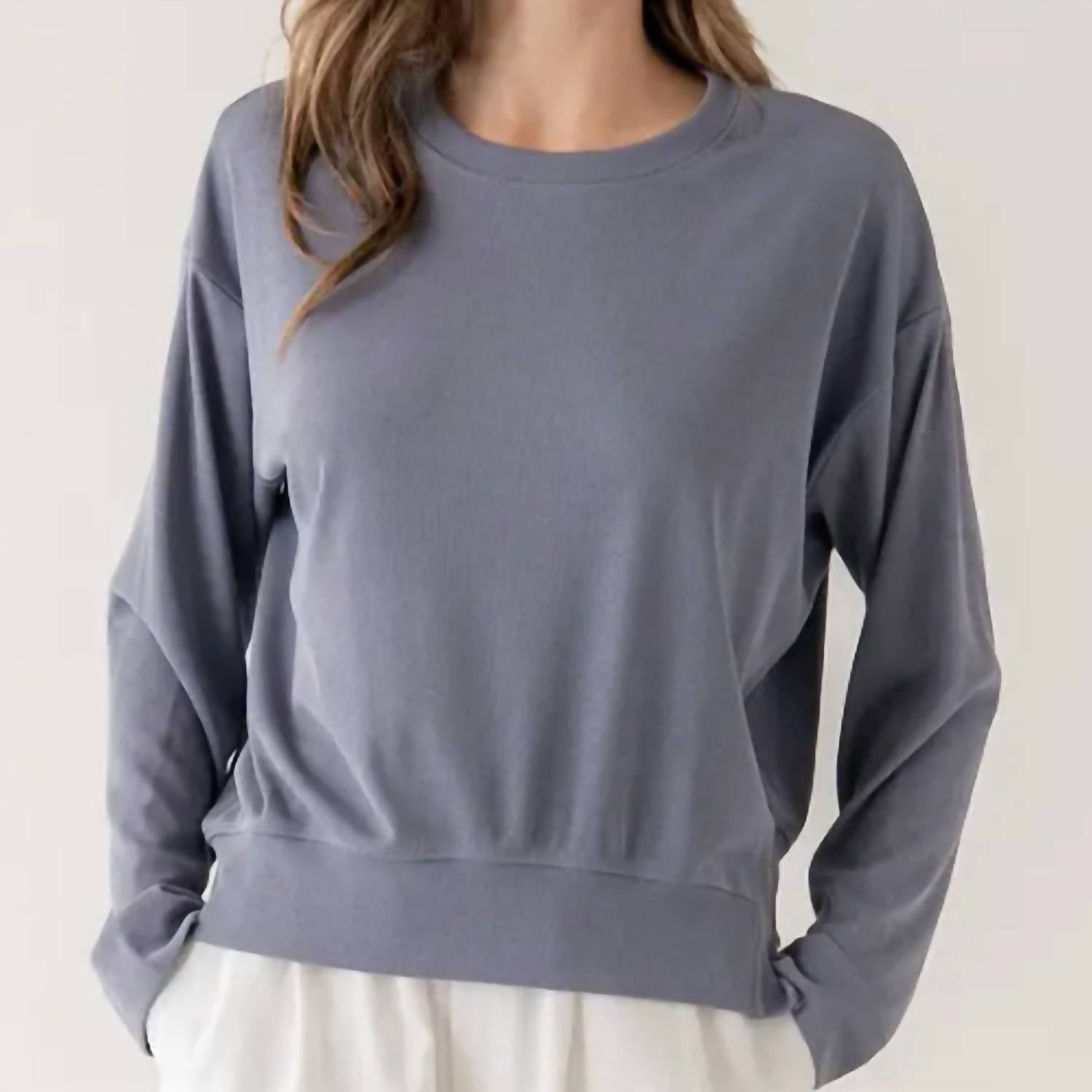 Elle Grey - Julia Asymmetric Hem Sweatshirt