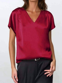 Naked Zebra - Julia Crinkle Satin Blouse