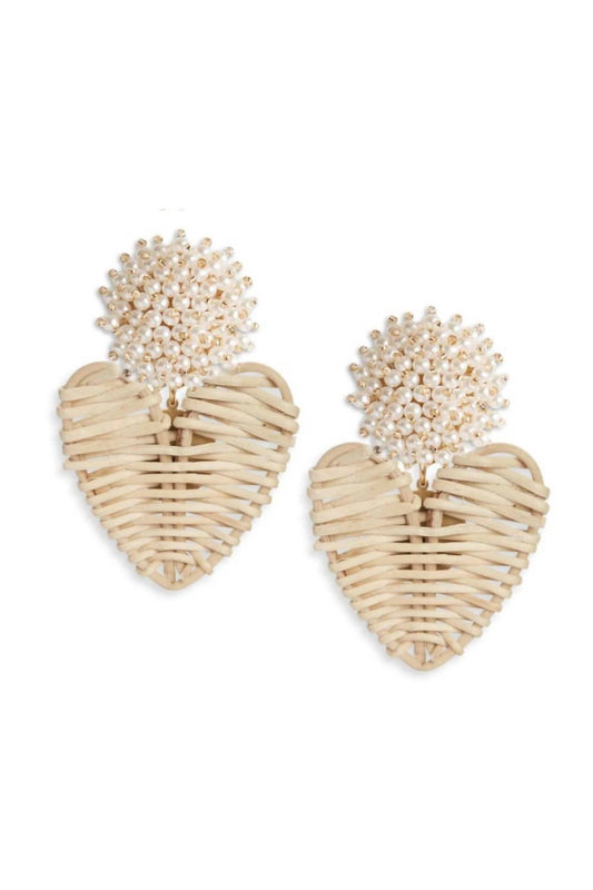 Neely Phelan - Women's Cluster Pearl Rattan Heart Drops