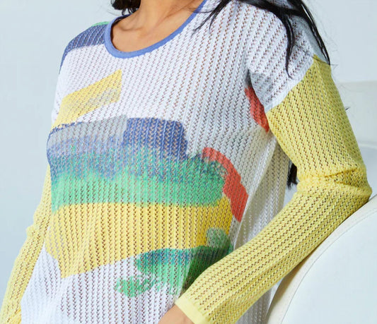 Angel Apparel - Brush Stroke Scoop Neck Top