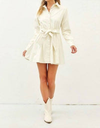 Item Ditto - Andrea Pleather Button Up Dress