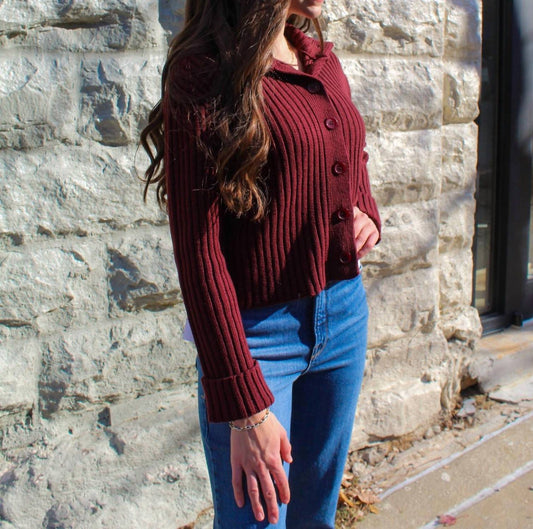 Rd Style - Lakshmi Long Sleeve Mock Neck Cardigan