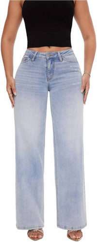 Oneso Mid-low Rise Baggy Jeans in light blue - women's jeans