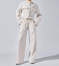 HEROINE SPORT Ava Cropped Jacket in white - women's jacket