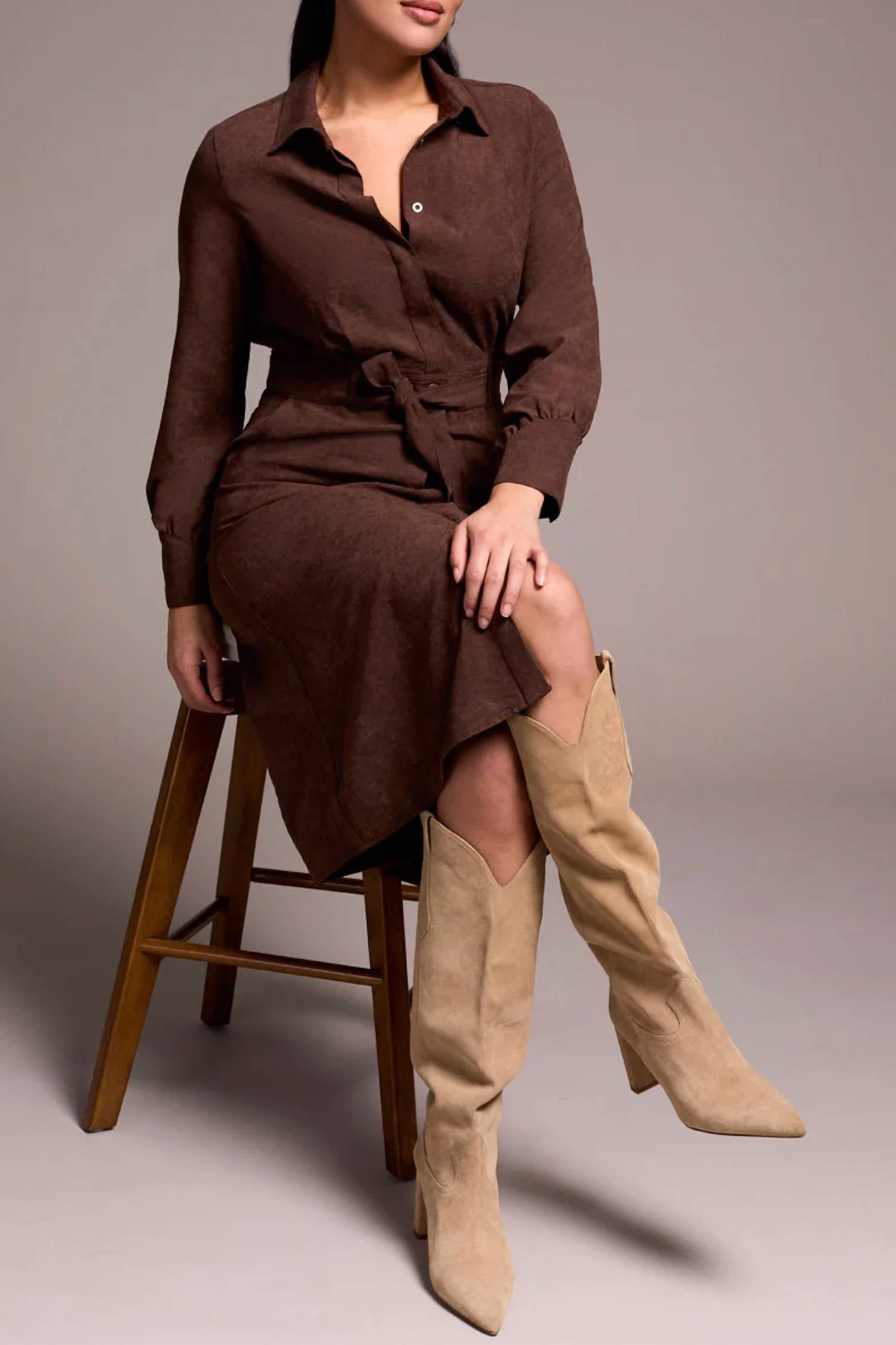 Tribal - Long Sleeve Shirt Dress