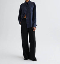 TWP Big Joe Shirt in midnight - women's shirt - detail view
