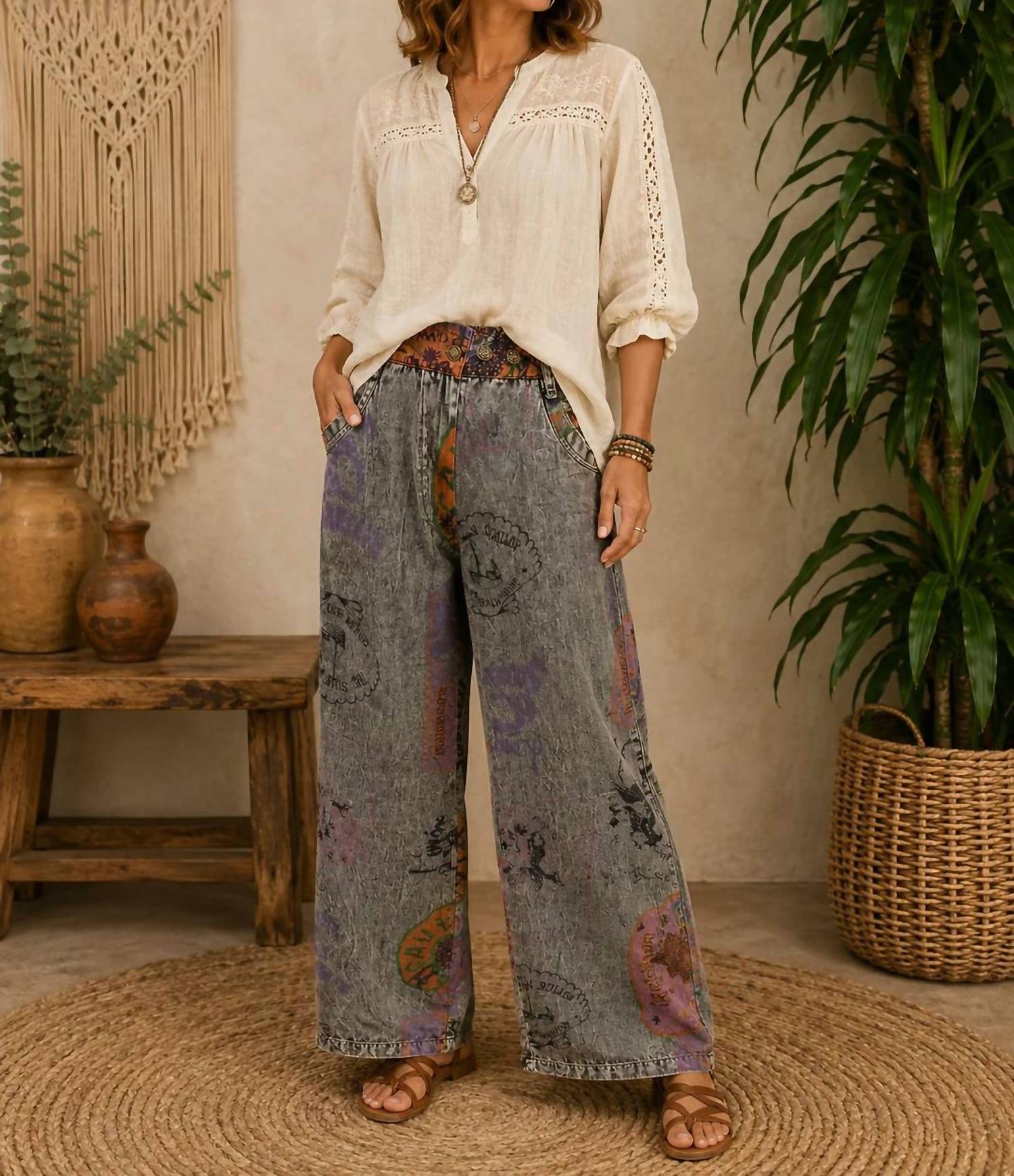 Paperlace - Coastal Muse Adjustable Boho Pant