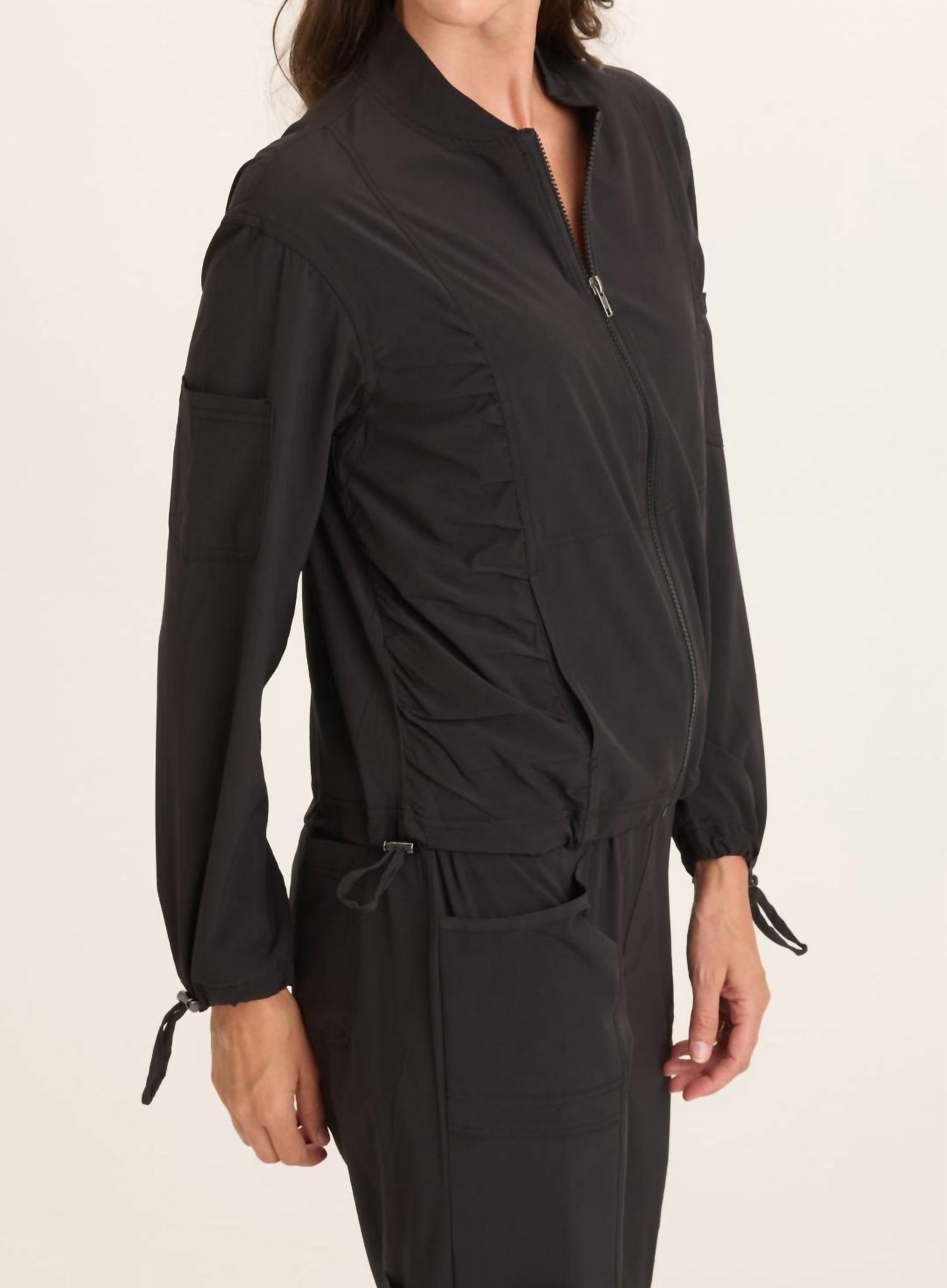 Wearables Women's Bach 4 Way Stretch Bomber Jacket in black - women's jacket - alternate view