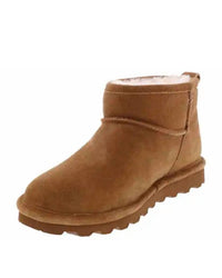 BEARPAW Women's Shorty Ankle Boot in hickory - women's shoe - detail view