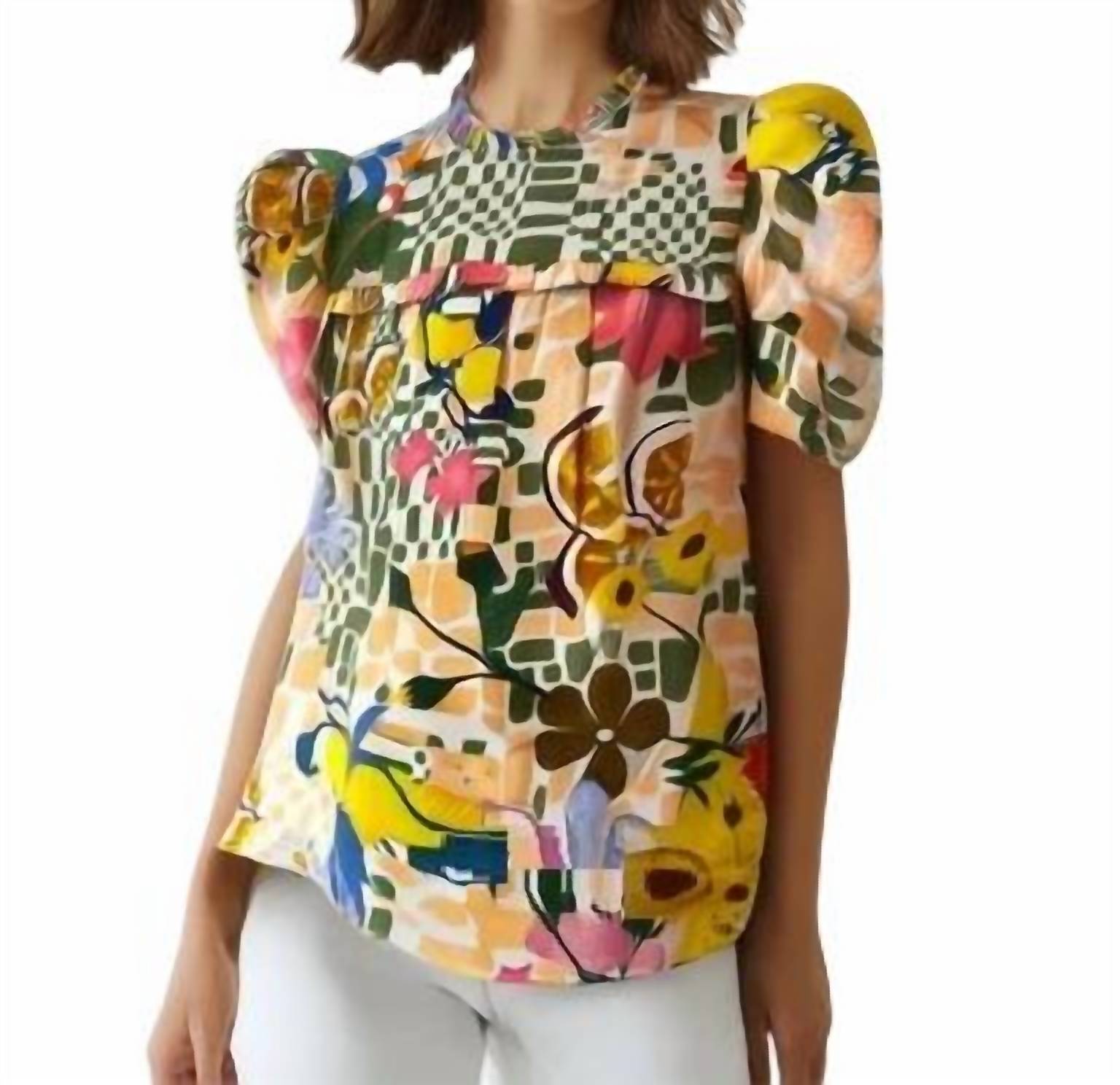 Celina Moon - Mosaic Poplin Top