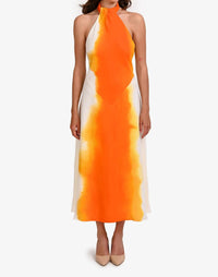 Salvatore Ferragamo - Abstract-Print Halterneck Dress