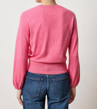 Lilla P - Pleated Sleeve Crewneck Sweater